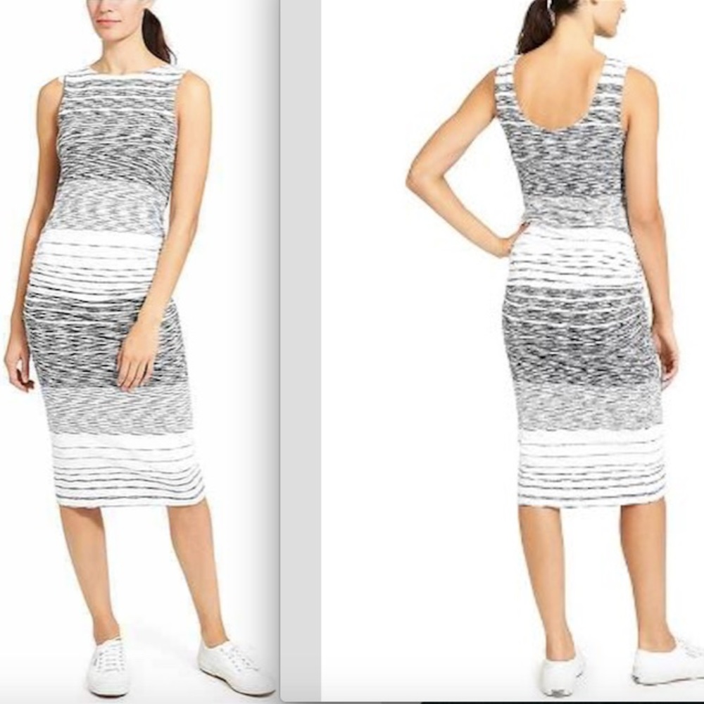 Athleta white space dye tank dress scoop back XL